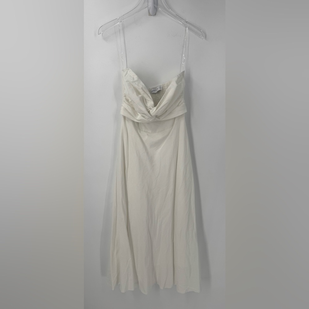 PETAL & PUP ROSETTA WHITE MIDI DRESS B3058 - Picture 5 of 7